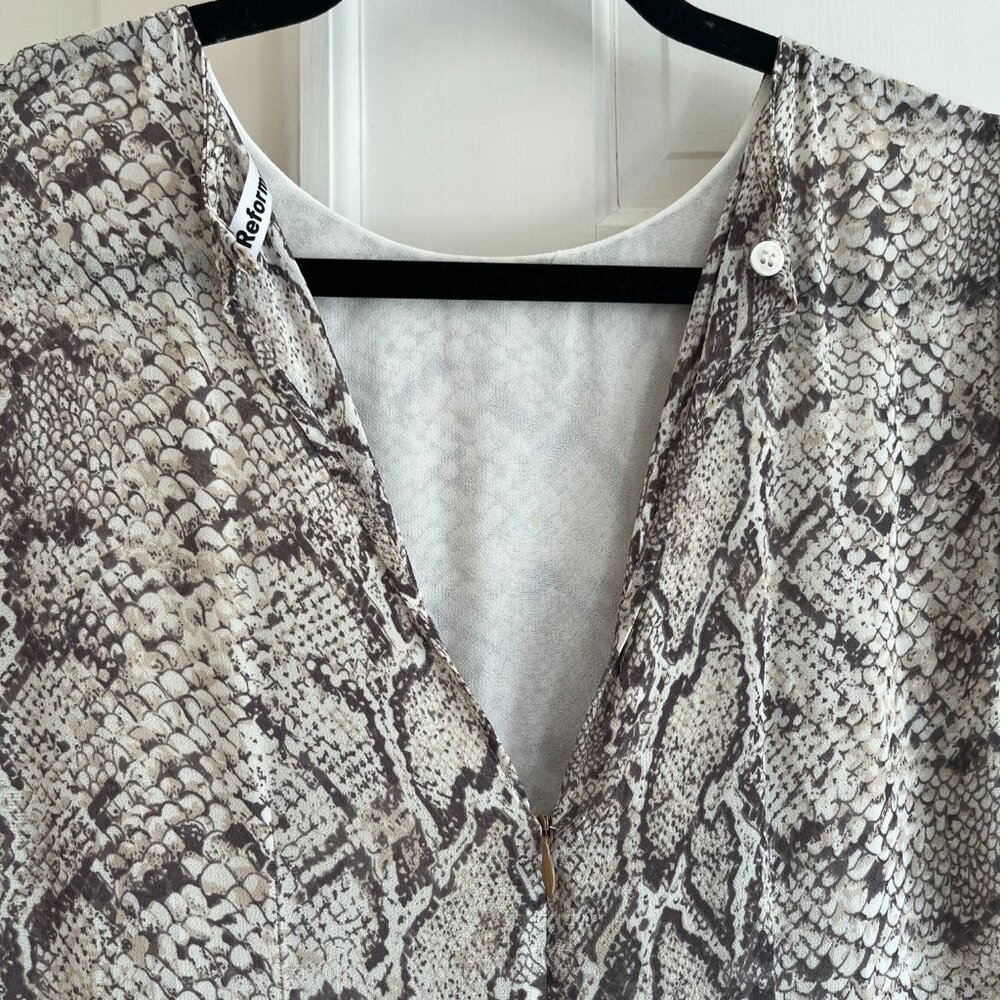 Reformation Gracie Python Snake Print Mini Dress … - image 7